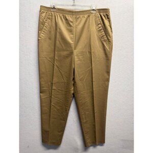 Levis Sportswear Womens Elastic Waist Tan Khaki Pants Size 14
